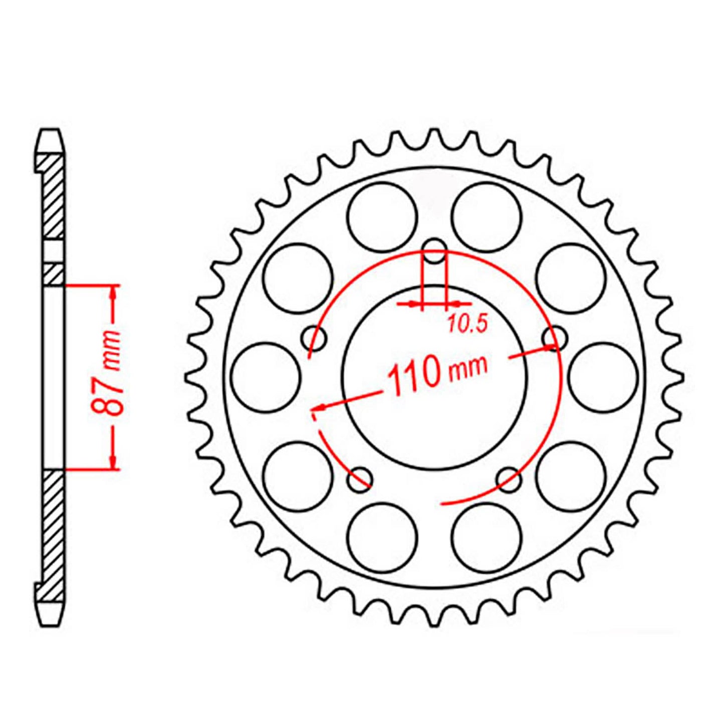 SPKT REAR OE STEEL 807 48T #525