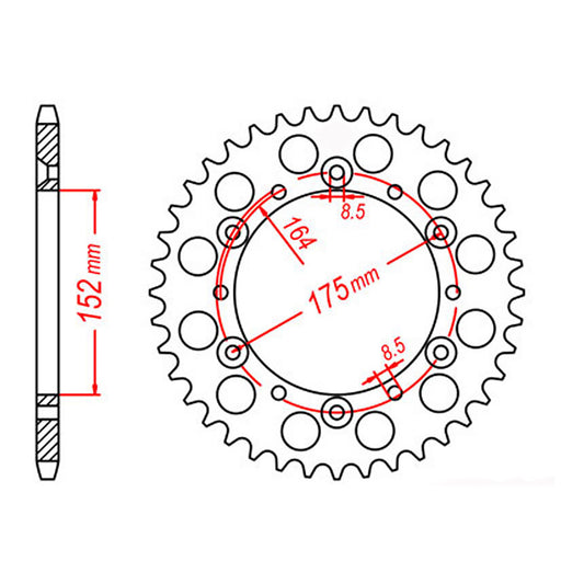 SPKT REAR OE STEEL 853 53T #520