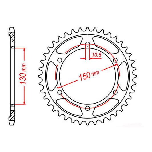 SPKT REAR OE STEEL59T #5