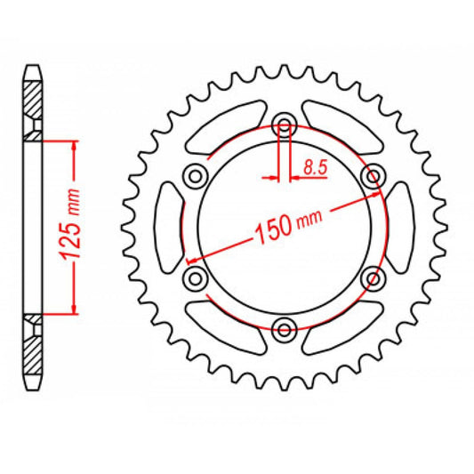 SPKT REAR OE STEEL97T #5