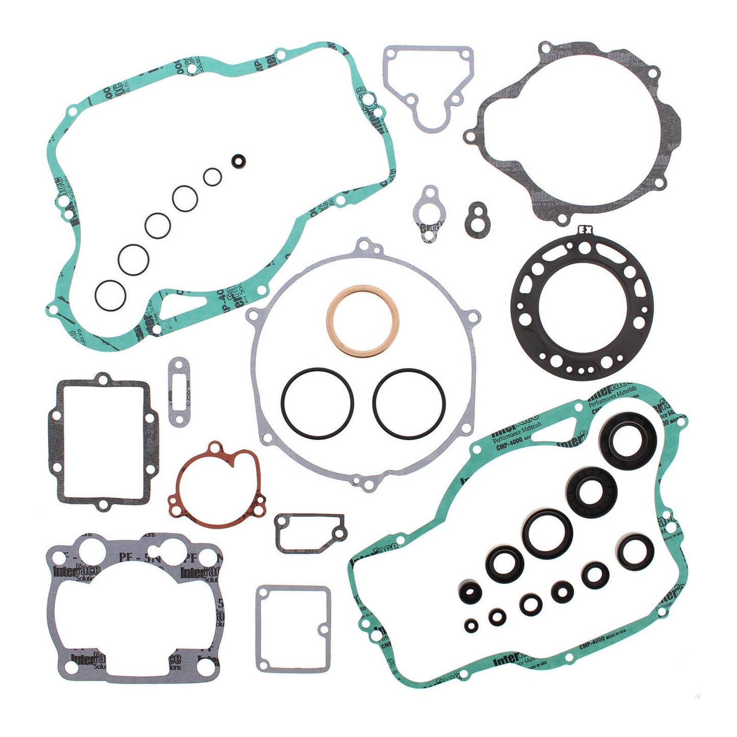 VERTEX COMPLETE GASKET SET W/ OIL SEALS KAW KX250 97-03 #VER811457