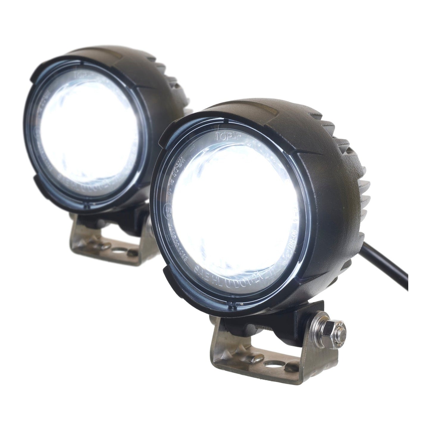 WHITES LED LIGHT 60MM LENS - PAIR - OSRAM LED - W/HARNESS