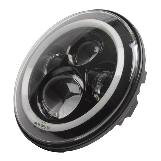 WHITES LED HEADLIGHT INSERT 7" with H4 Plug   e-mark