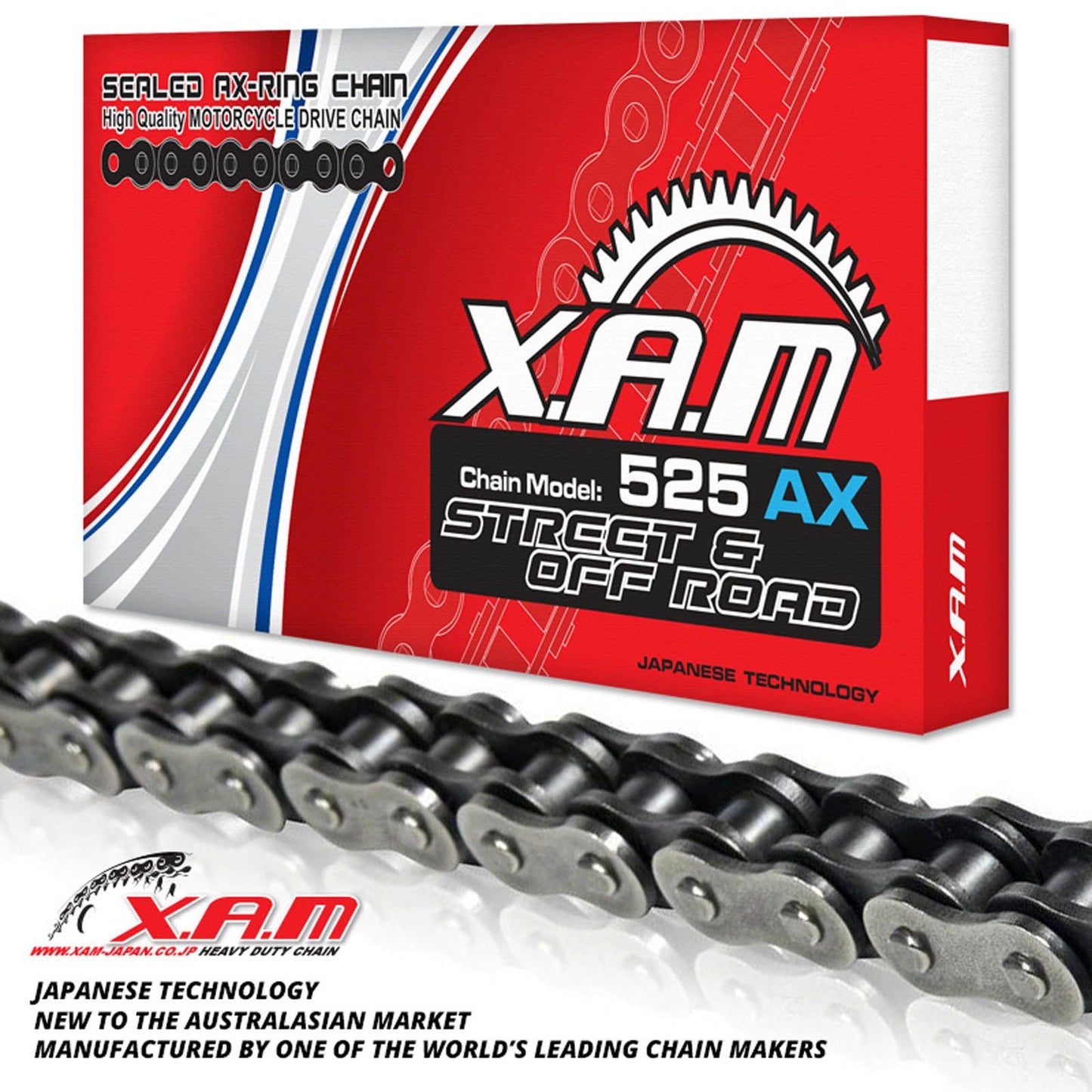 CHAIN XAM 525AX X 124 X-RING